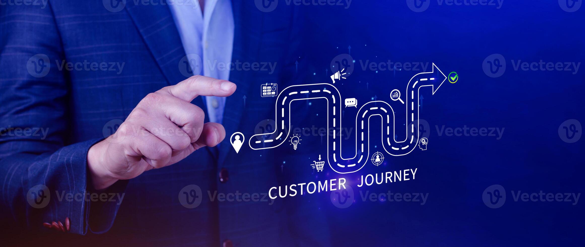 Customer journey concept, marketing and customer behavior analysis, Understanding customer journey to improve their overall customer experience and increase loyalty, Marketing strategic planning. photo