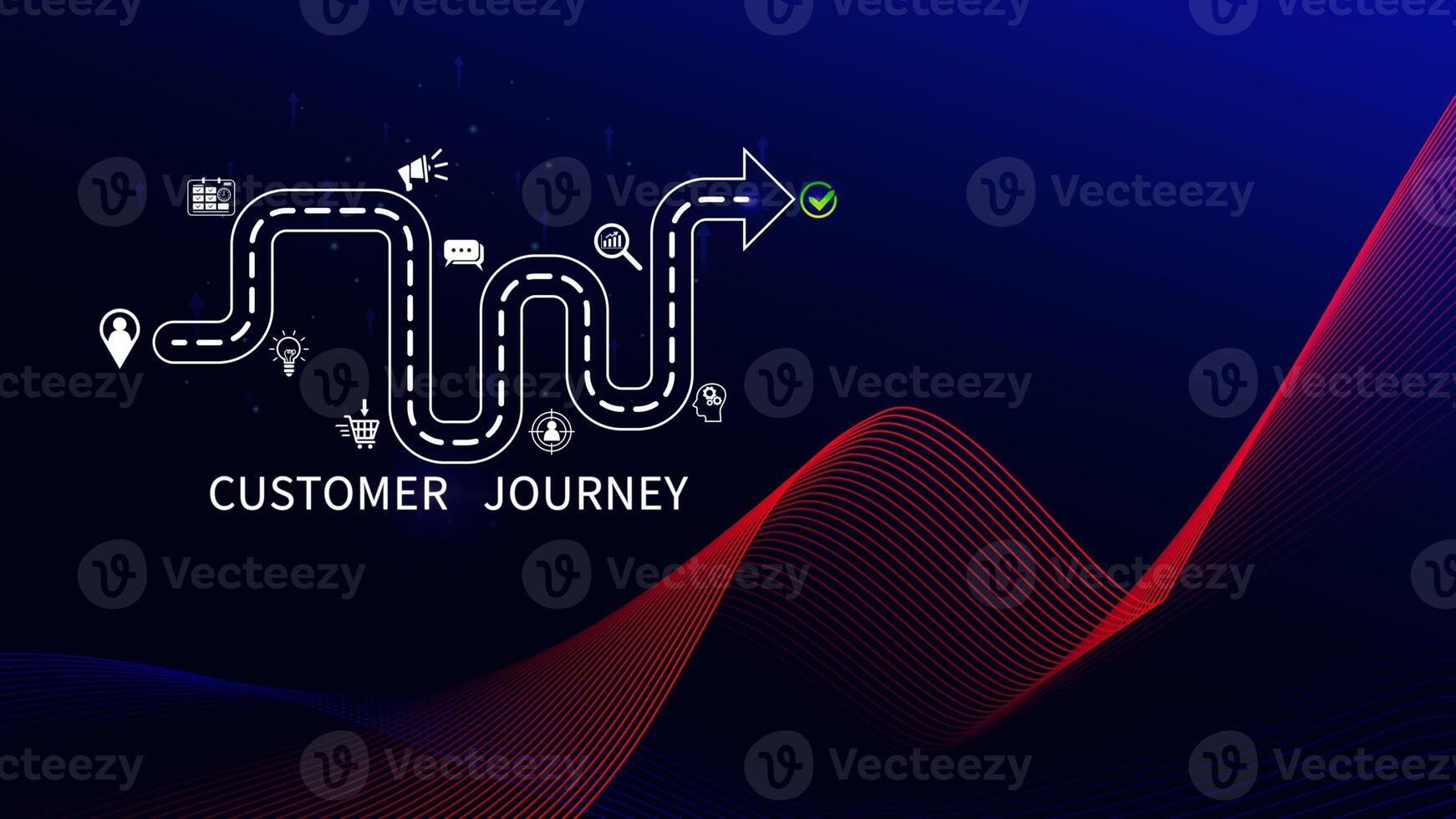 Customer journey concept, marketing and customer behavior analysis, Understanding customer journey to improve their overall customer experience and increase loyalty, Marketing strategic planning. photo