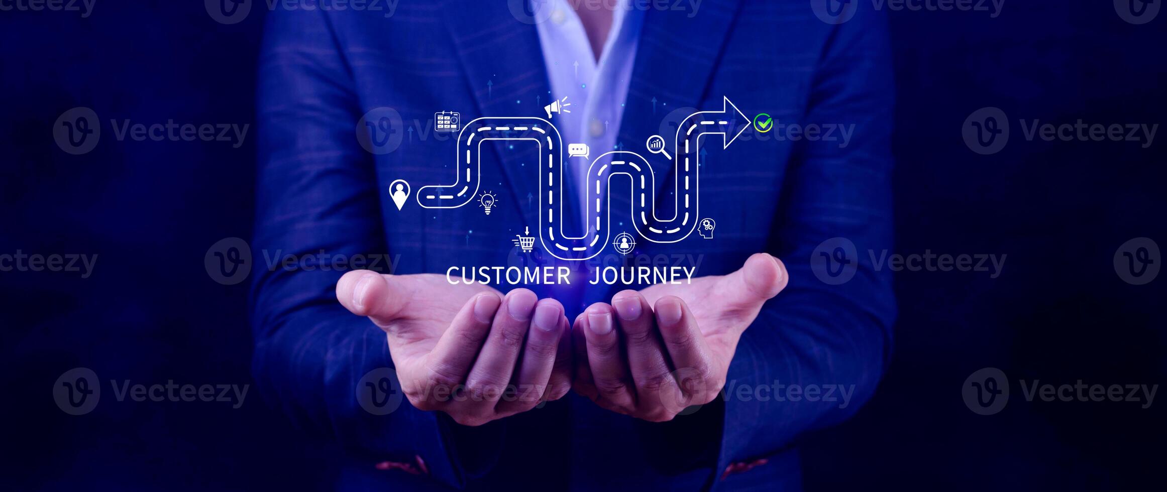 Customer journey concept, marketing and customer behavior analysis, Understanding customer journey to improve their overall customer experience and increase loyalty, Marketing strategic planning. photo