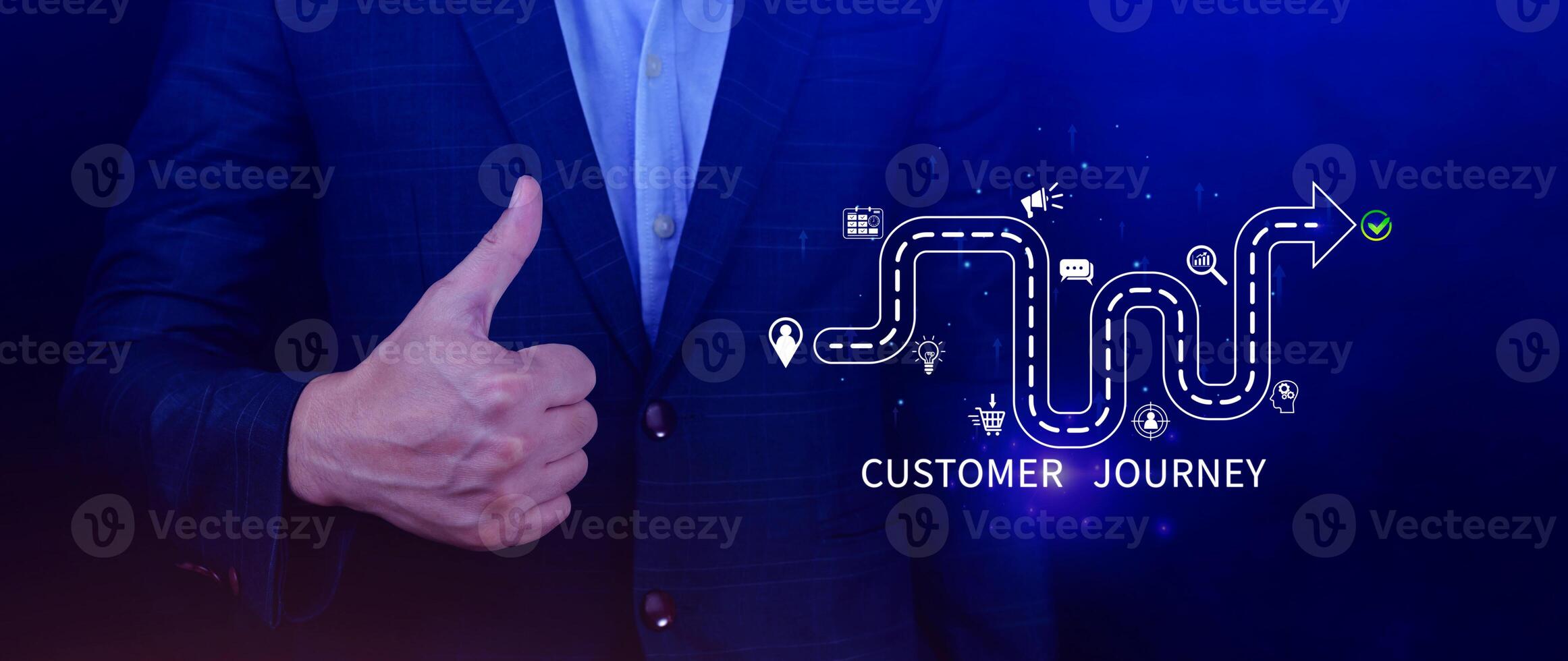 Customer journey concept, marketing and customer behavior analysis, Understanding customer journey to improve their overall customer experience and increase loyalty, Marketing strategic planning. photo