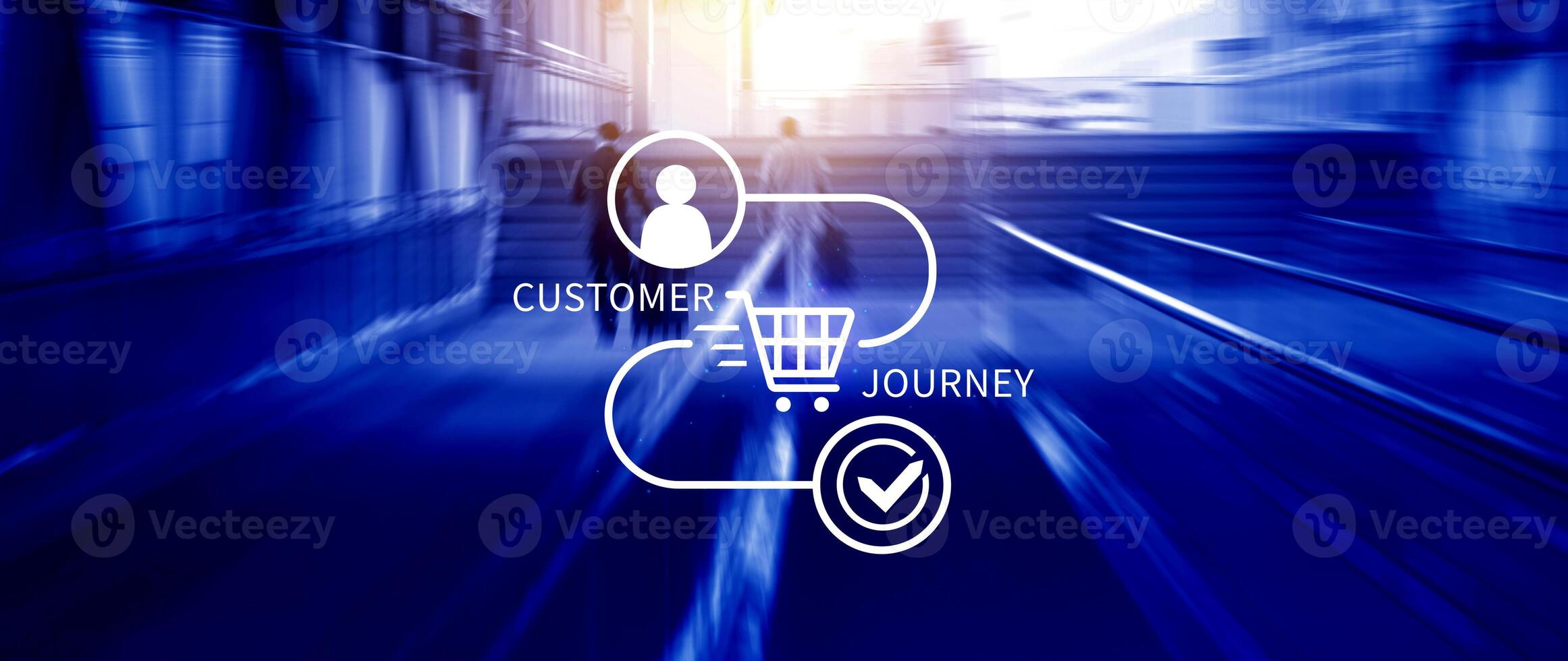Customer journey concept, marketing and customer behavior analysis, Understanding customer journey to improve their overall customer experience and increase loyalty, Marketing strategic planning. photo