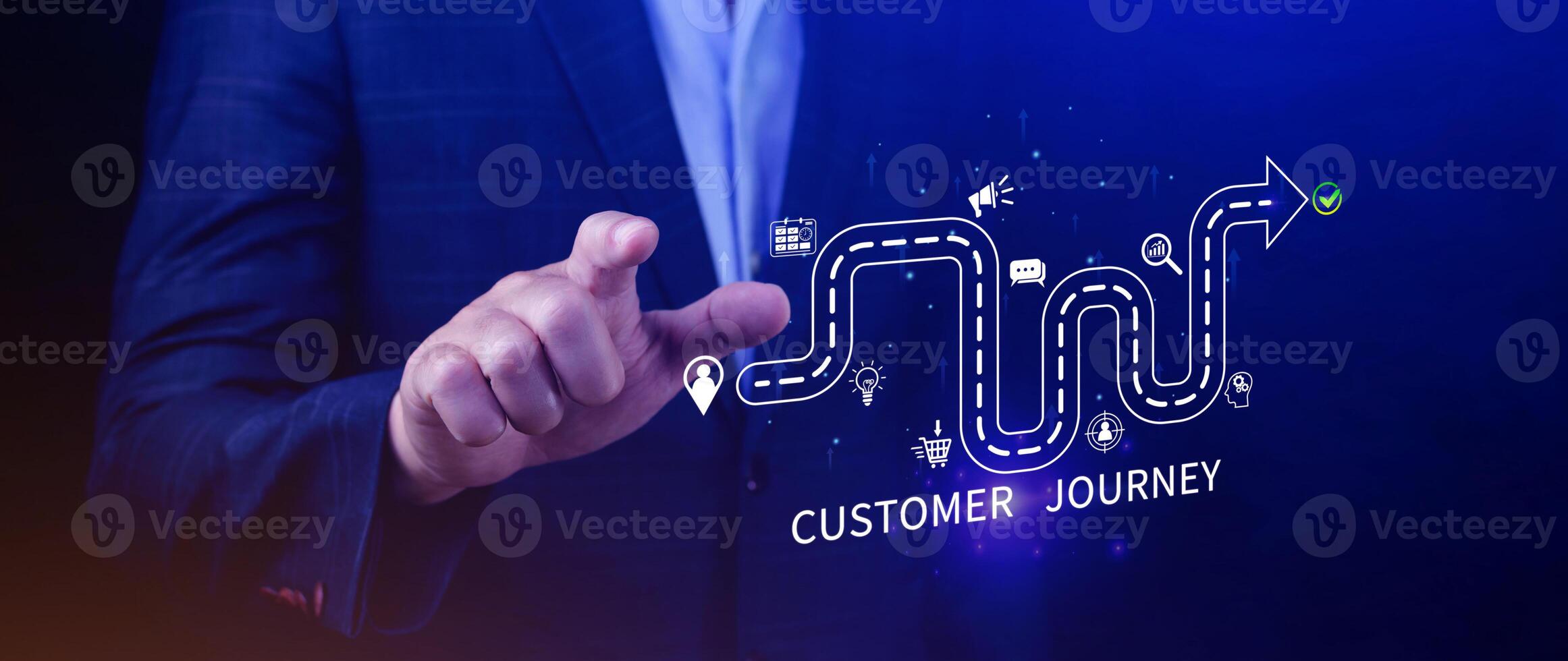 Customer journey concept, marketing and customer behavior analysis, Understanding customer journey to improve their overall customer experience and increase loyalty, Marketing strategic planning. photo