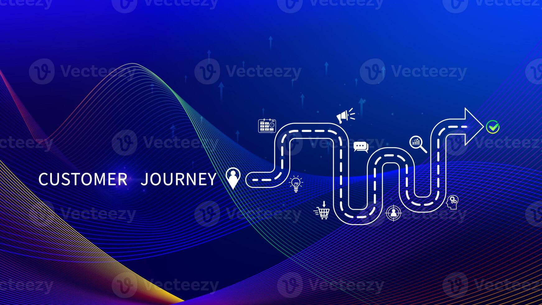 Customer journey concept, marketing and customer behavior analysis, Understanding customer journey to improve their overall customer experience and increase loyalty, Marketing strategic planning. photo