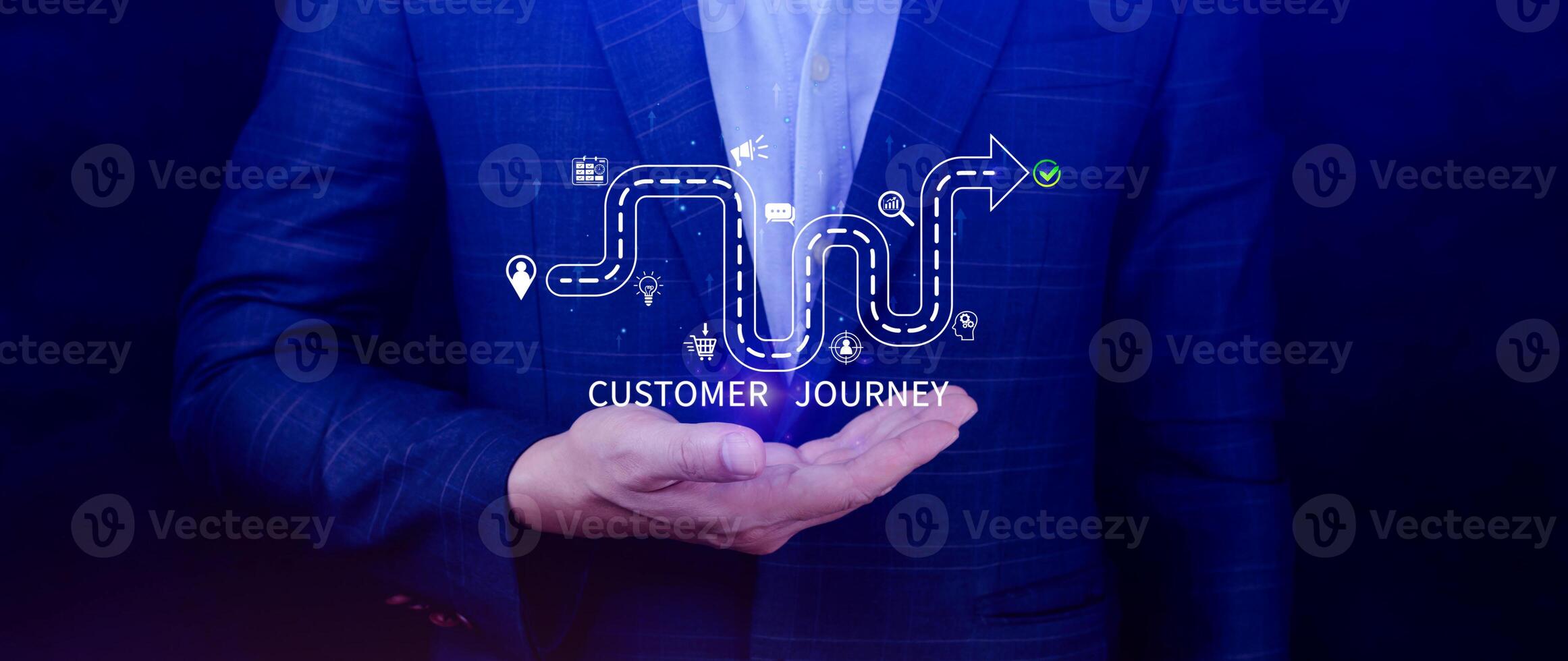Customer journey concept, marketing and customer behavior analysis, Understanding customer journey to improve their overall customer experience and increase loyalty, Marketing strategic planning. photo