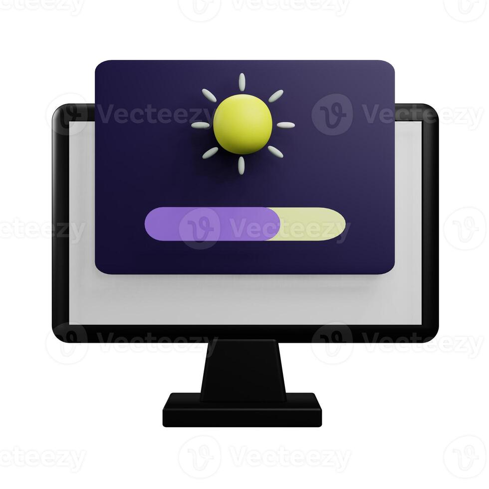 Brightness monitor with transparent background photo