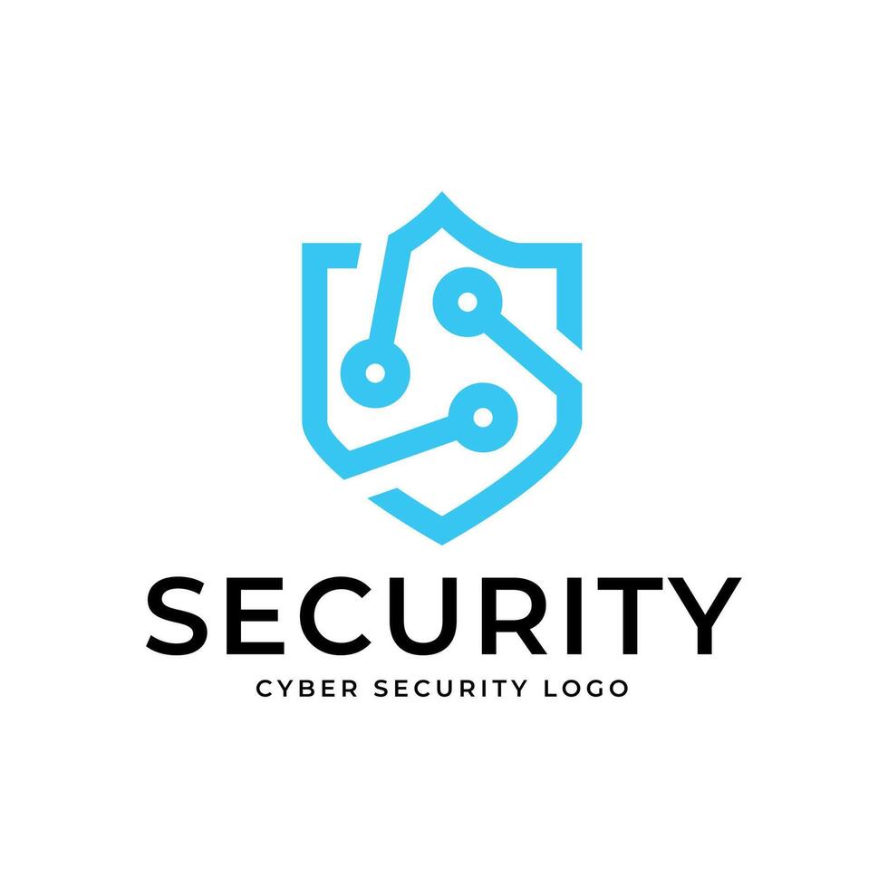 Cyber security logo design vector