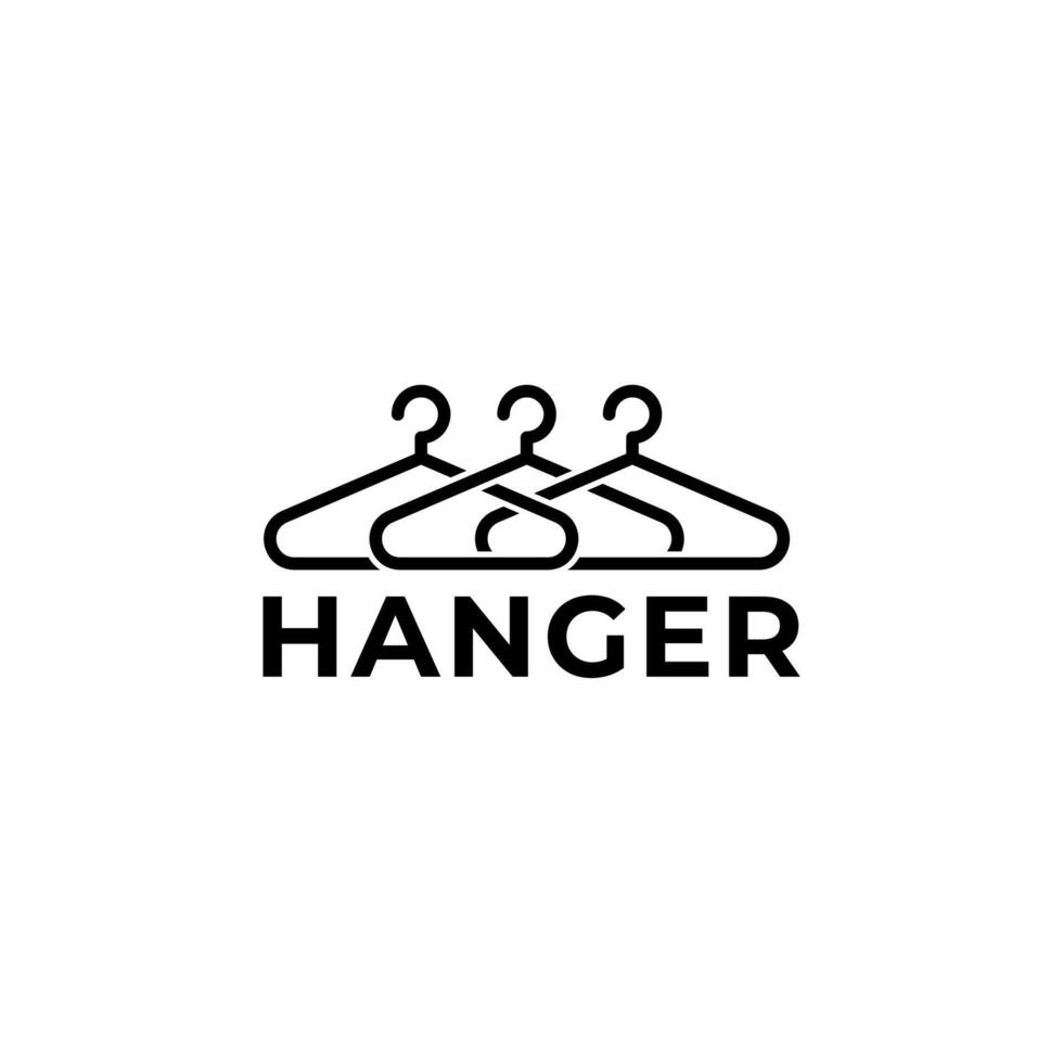 A black and white logo for hanger vector