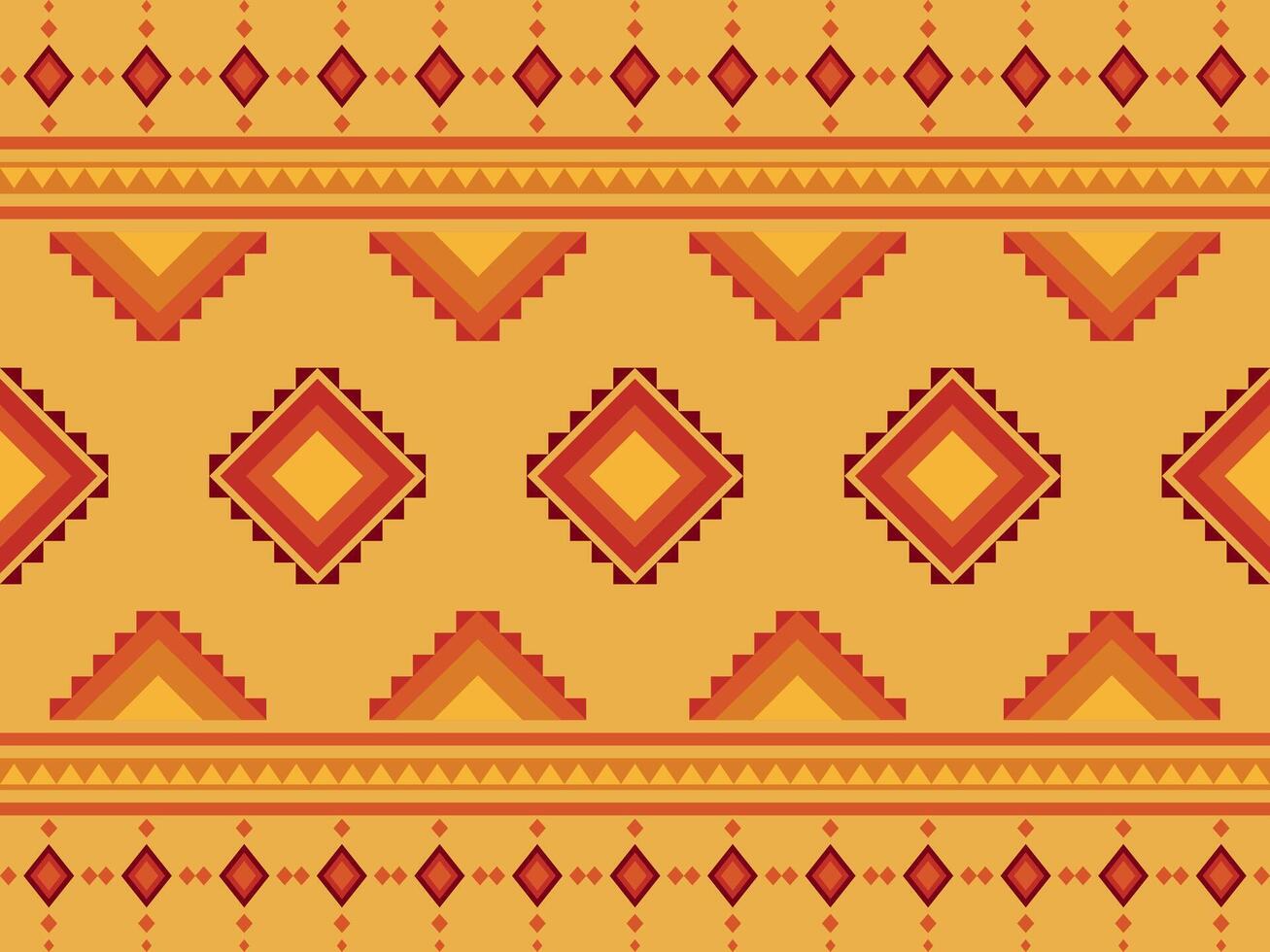 Seamless tribal pattern, folk embroidery, tradition geometric Aztec ornament. Design for fabric, textile, print, rug, paper. vector