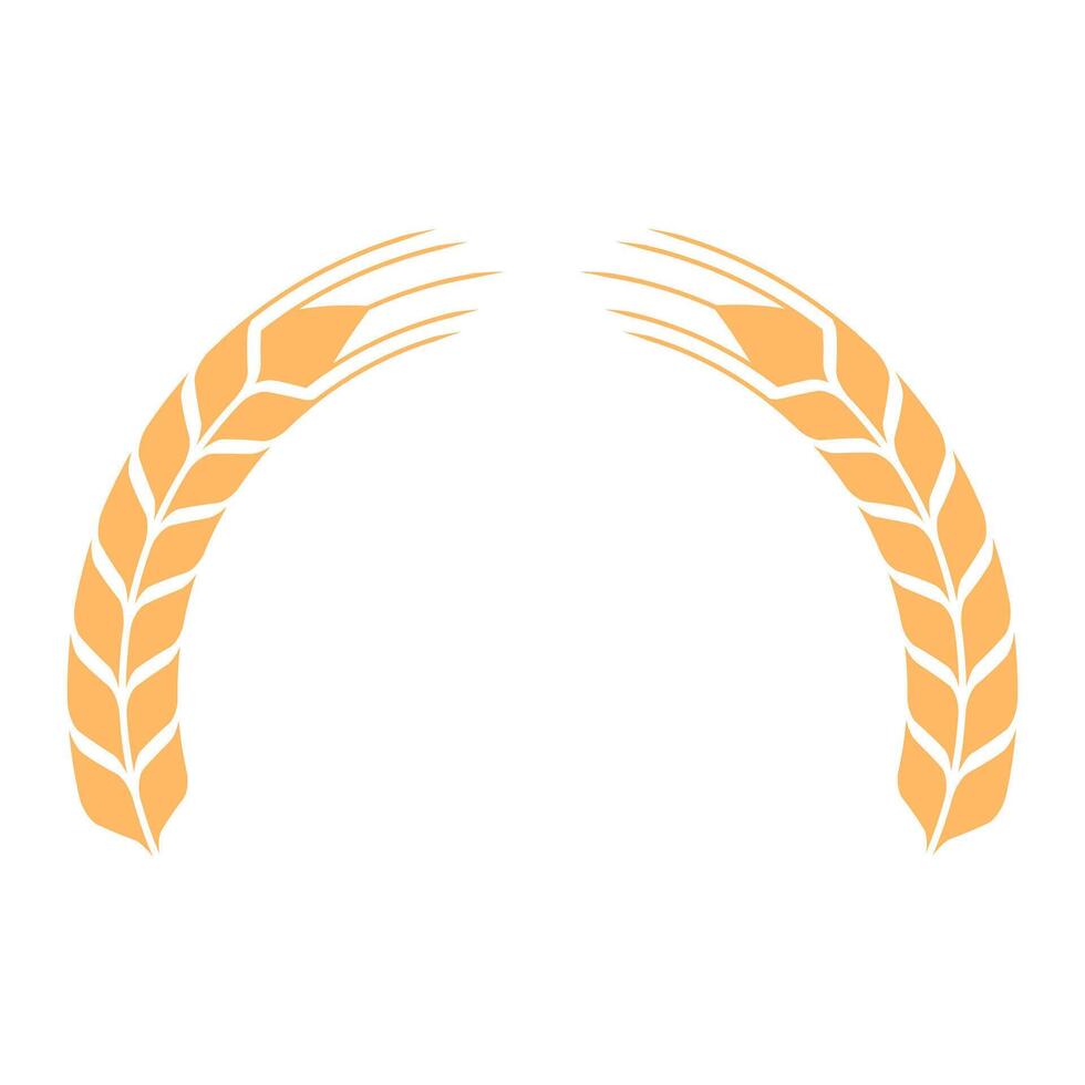 Wheat Spikelet Laurel Wreath vector