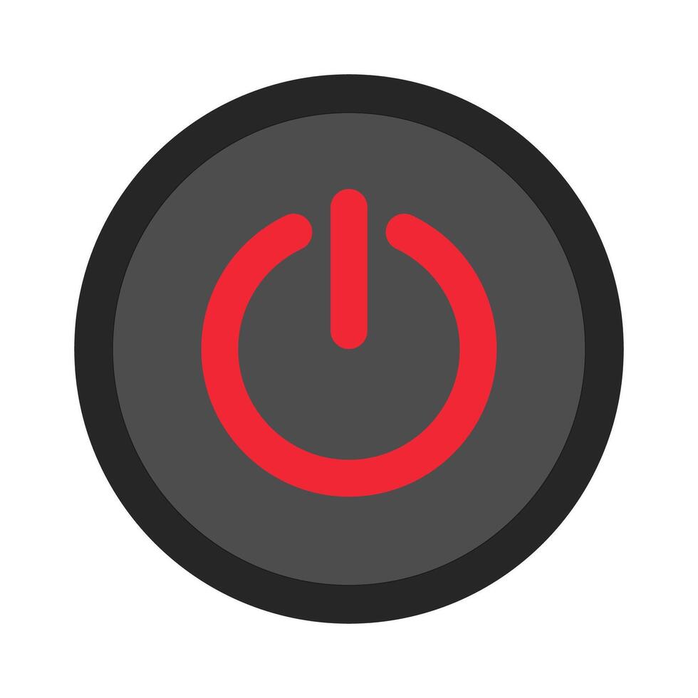 Digital Power Button Icon vector