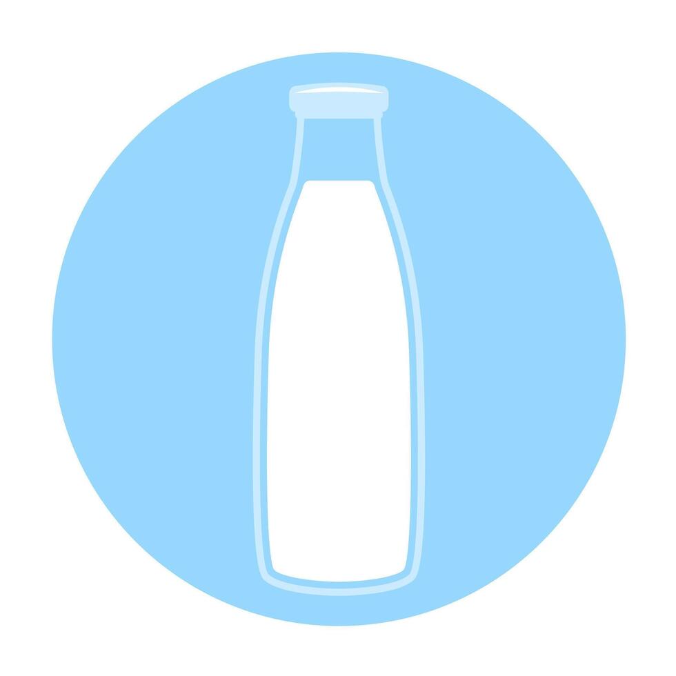 Bottle Of Fresh Milk Icon vector