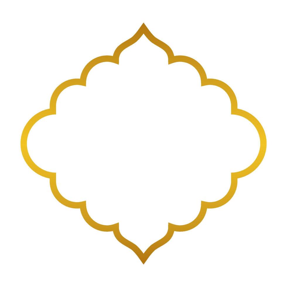 Islamic Style Golden Frame Border vector