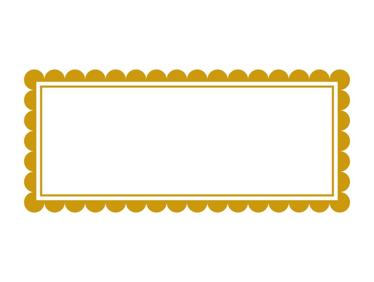 Golden Lace Banner Empty Frame vector