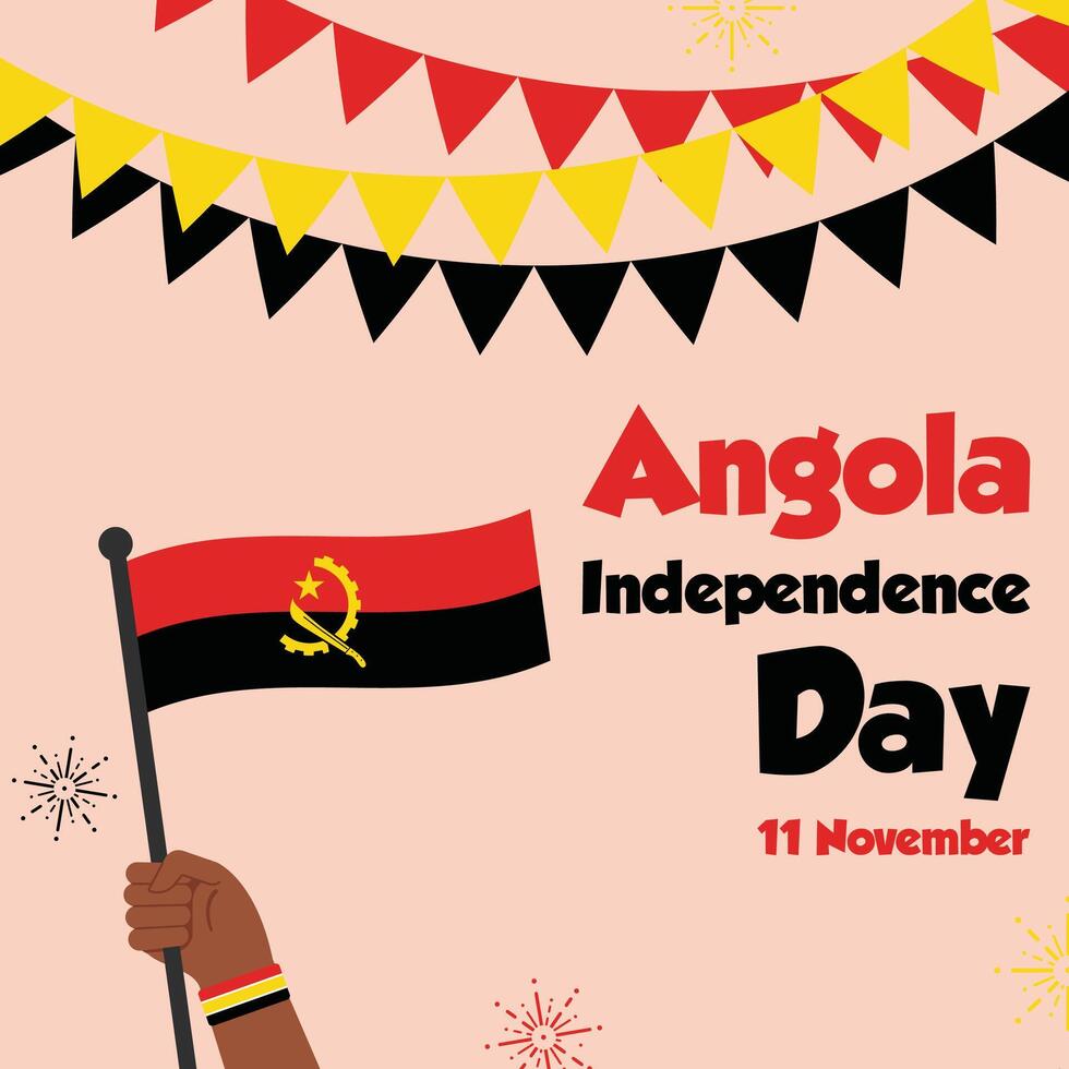 Angola independence day illustration vector