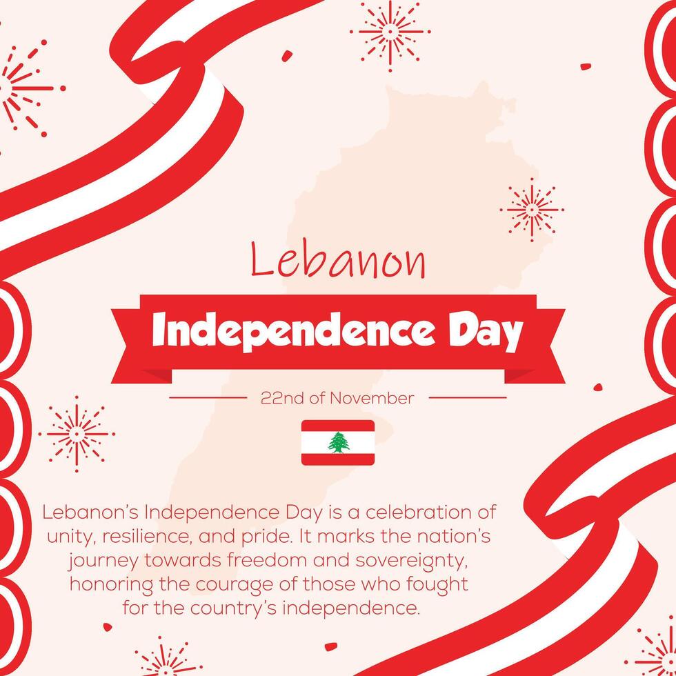 Lebanon independence day vector