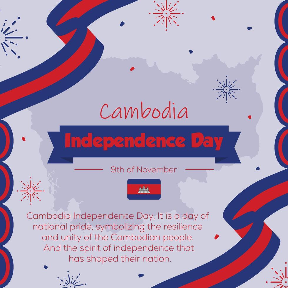 Cambodia independence day illustration vector