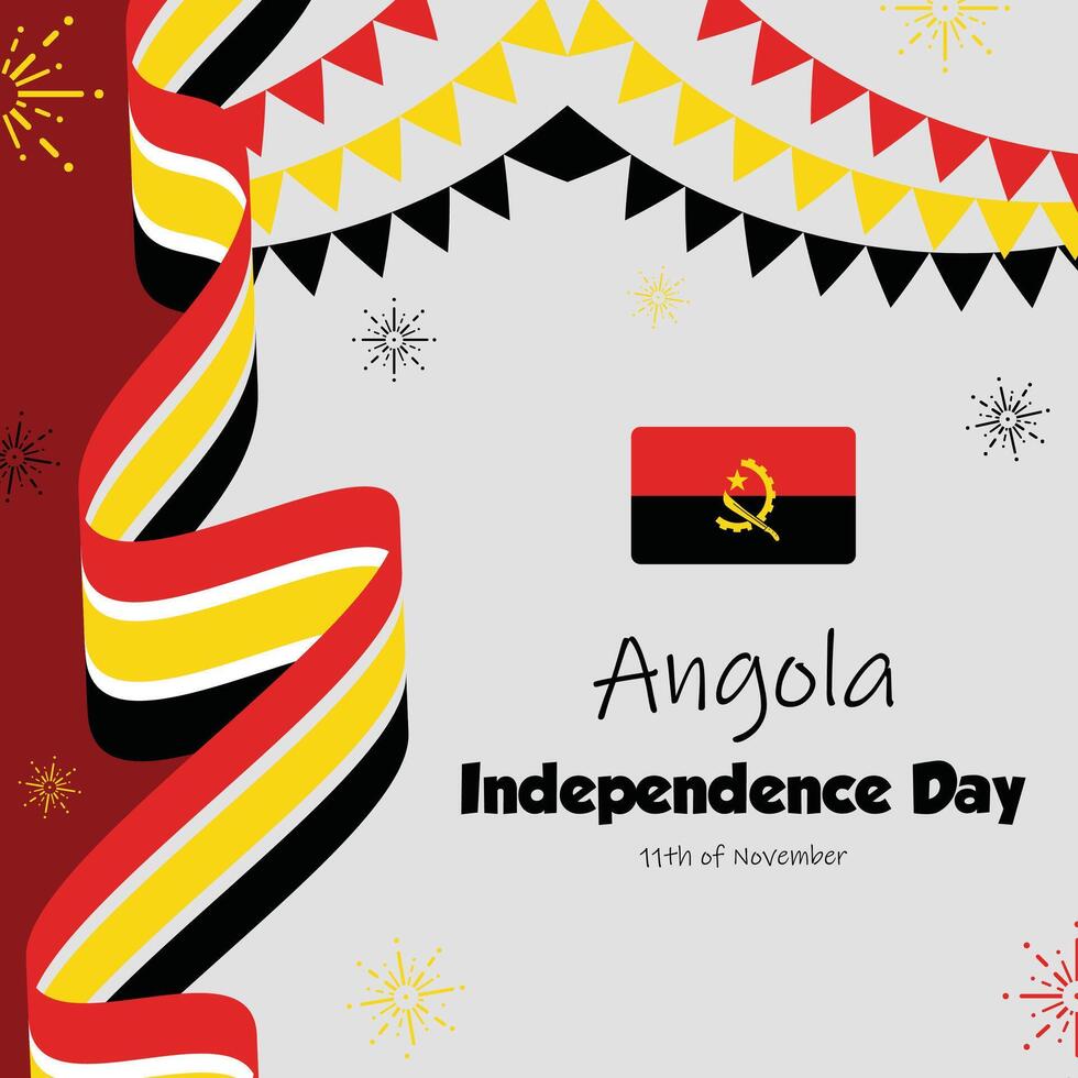 Angola independence day background illustration vector