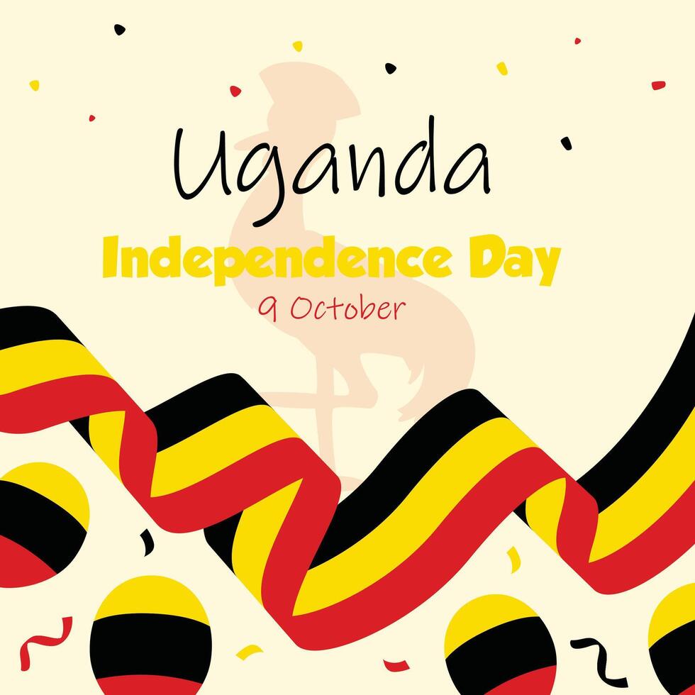 Uganda independence day 4th october 2019 vector