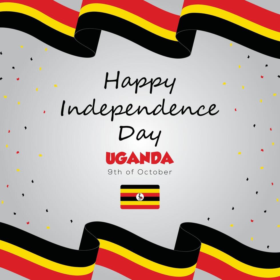 Happy independence day uganda vector