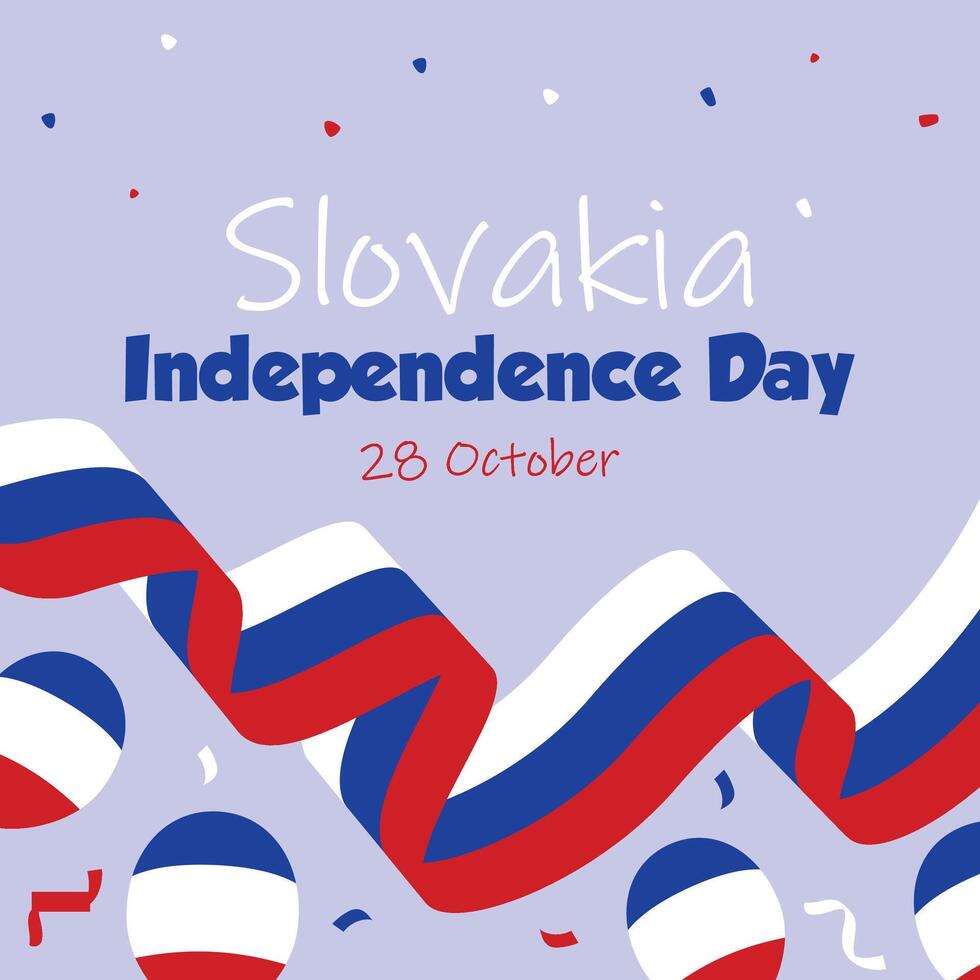 Slovakia independence day background vector
