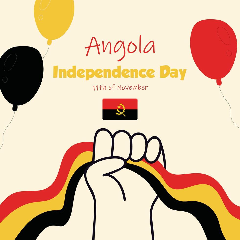 Angola independence day illustration vector
