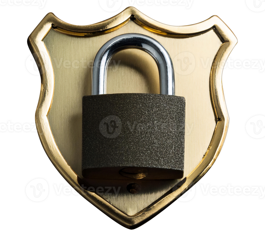 Security and protection, featuring symbols like a padlock, shield, and a key symbolizing safety, defense, and secure access. Ideal for topics related to cybersecurity png