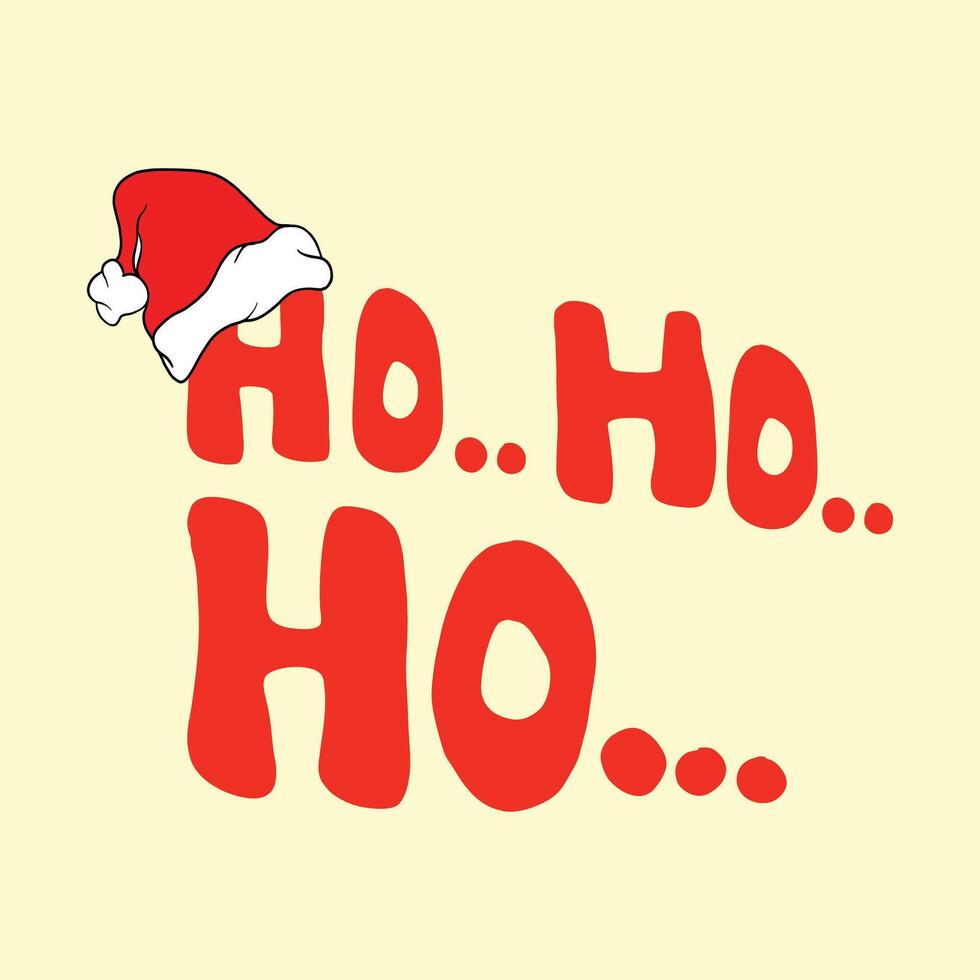 Ho ho ho merry christmas element vector