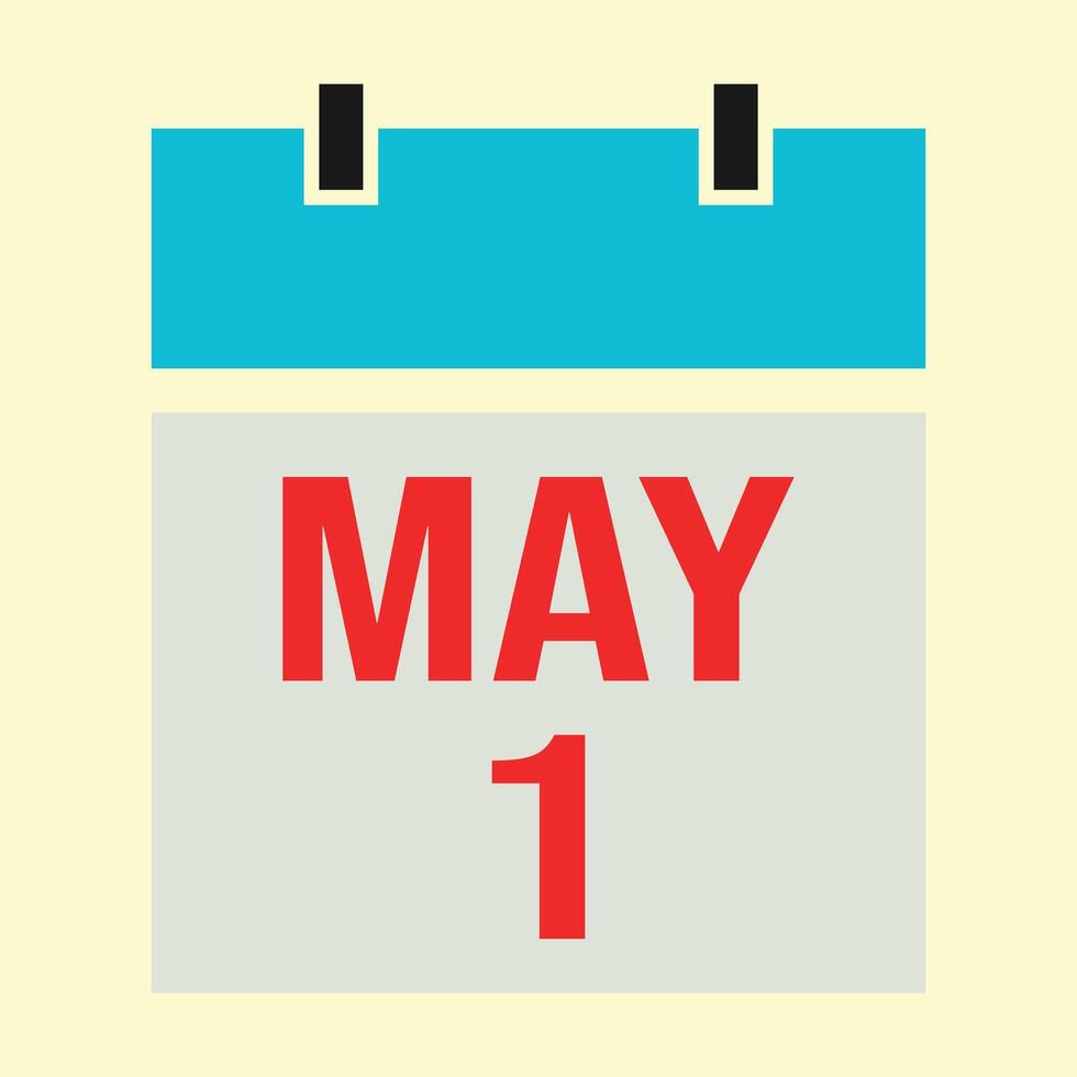 May 1 - Calendar Icon vector
