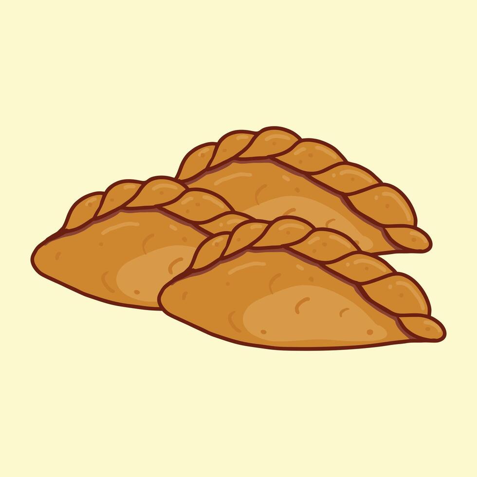 Jalangkote illustration Indonesian snack vector