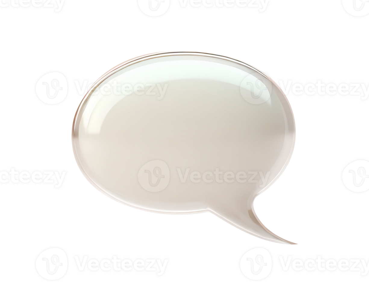 Bubble message, 3d online chat with speech or talk object for social media post. png