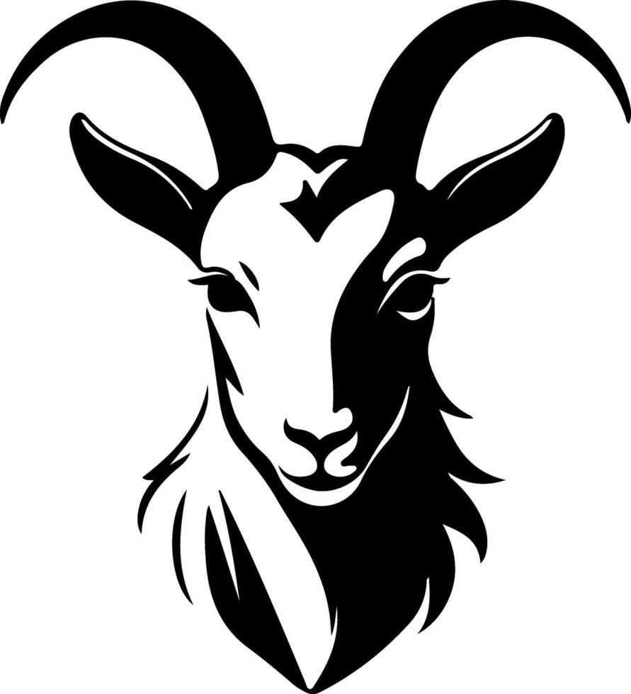 Goat head silhouette vector