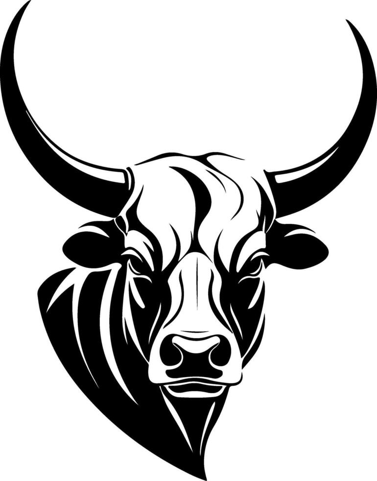 Bull head illustration logo vector