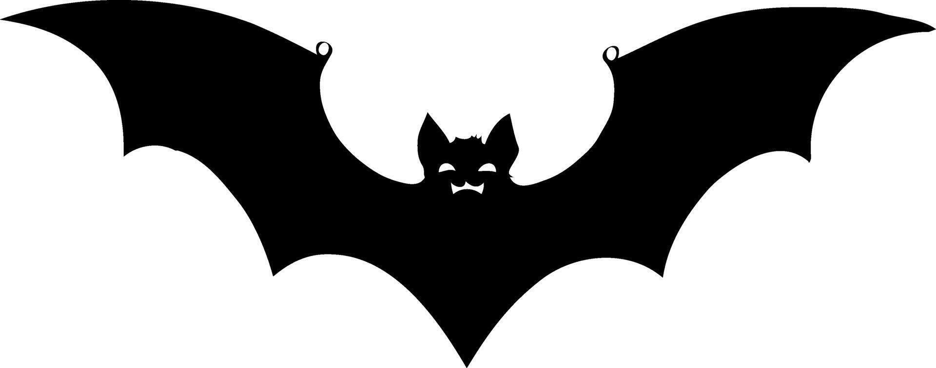 A black bat silhouette on a white background vector
