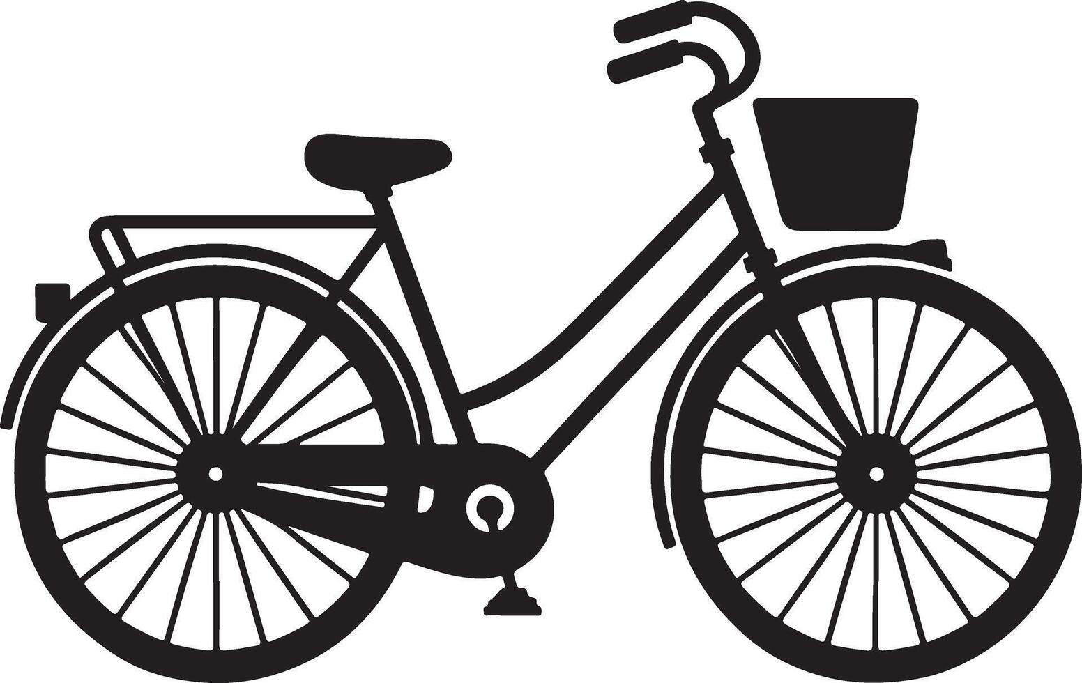 Artistic Bicycle Icon Illustration for Creative Visual vector