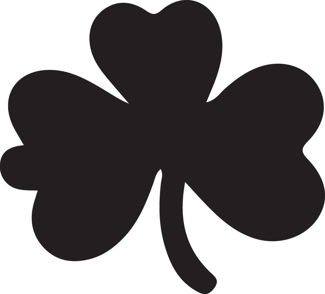 Unique Clover Icon Illustration Silhouette for Creative Use vector
