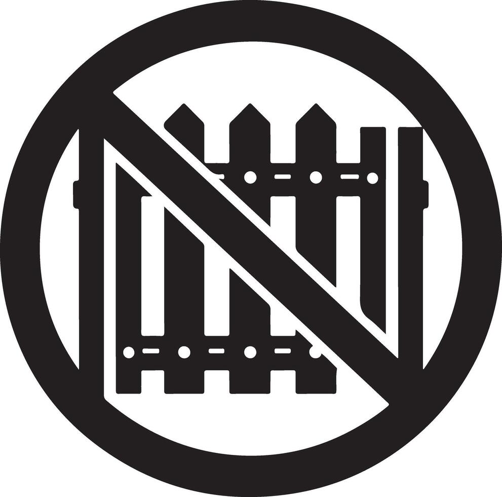 No Entry Silhouette Art Illustration in Format vector