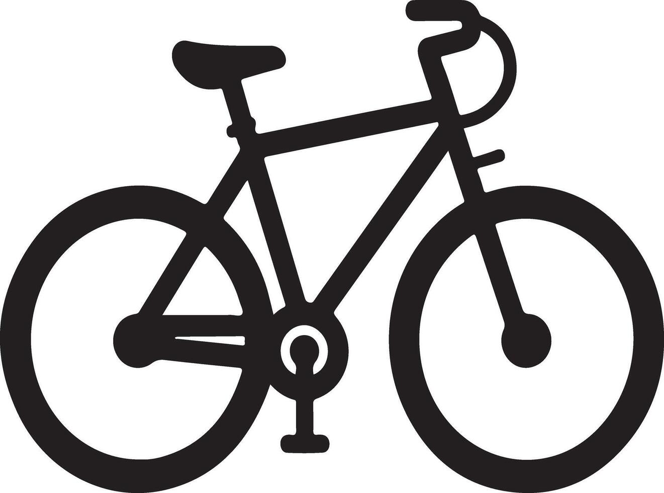 Unique Bicycle Icon Illustration in Silhouette Style Design vector