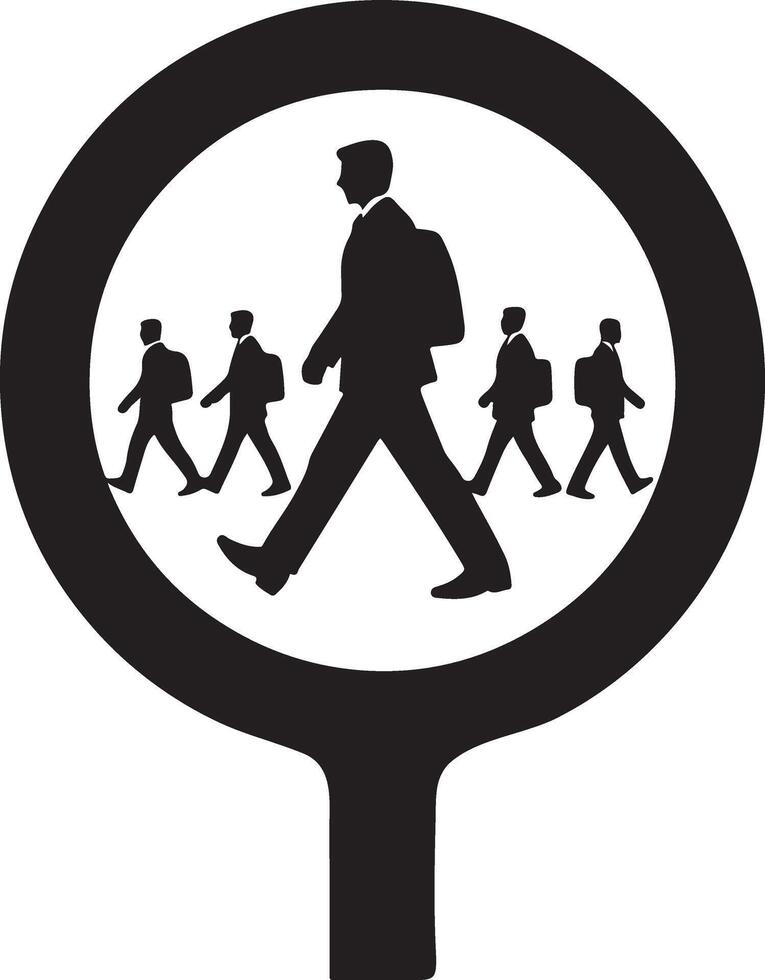Simple and Elegant No Entry Silhouette Art Design vector