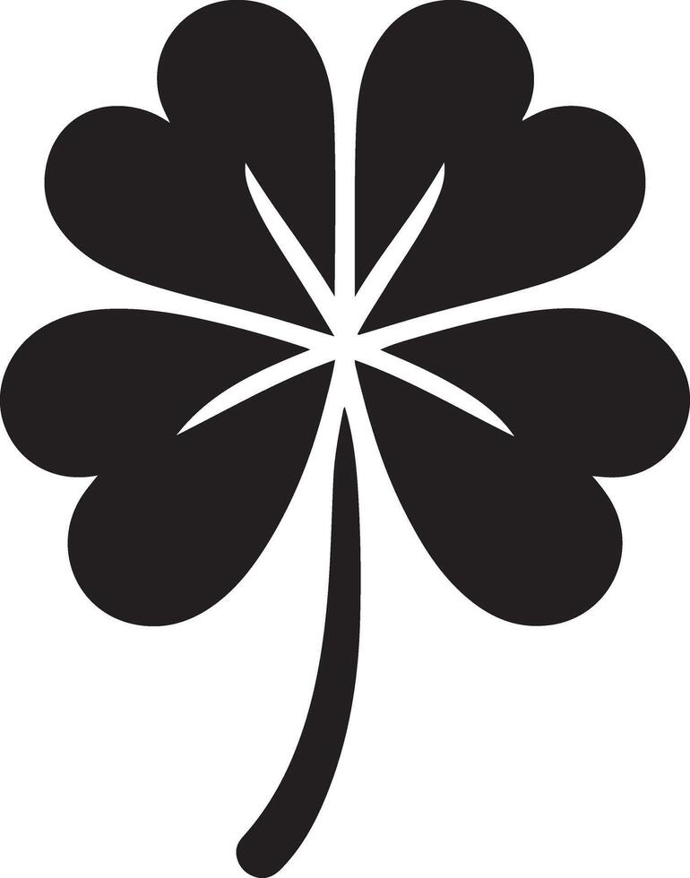 Artistic Clover Icon Silhouette Design for Graphic Artists vector