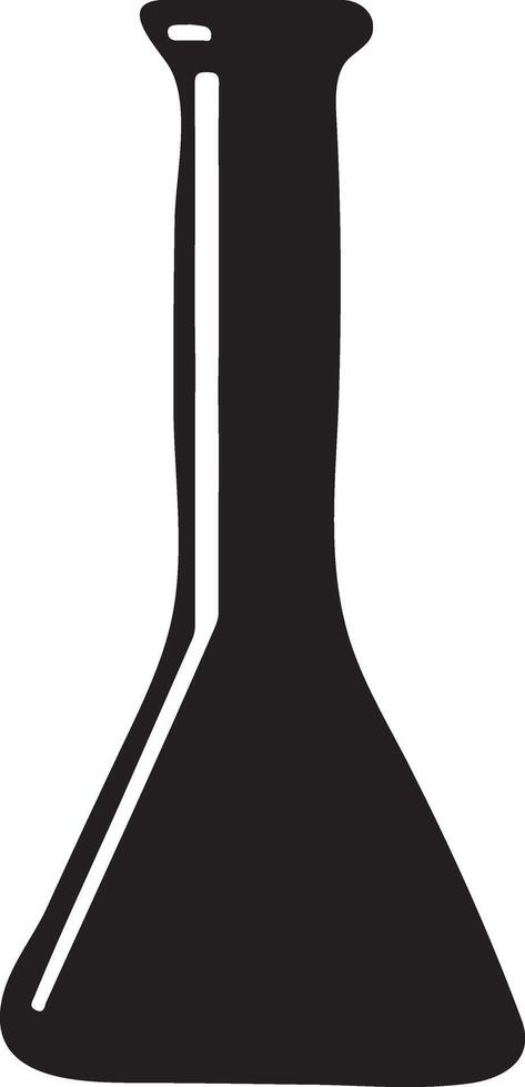 Chemical Flask Silhouette Art Design for Innovative Home Decor vector