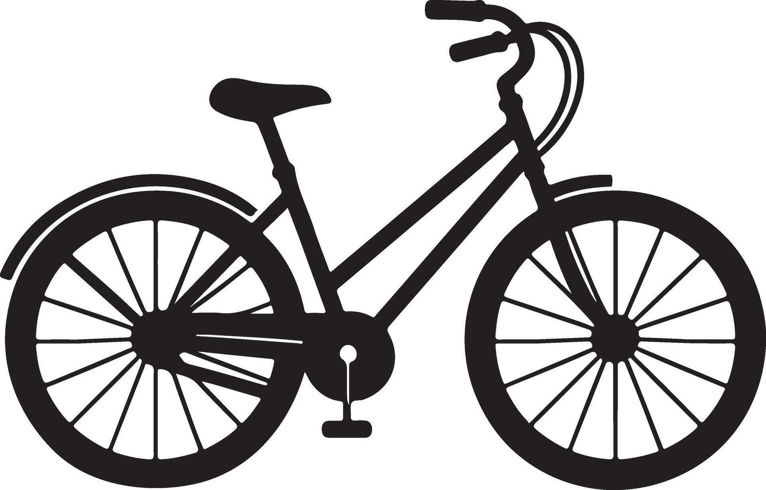 Creative Bicycle Icon Silhouette Art for Design vector