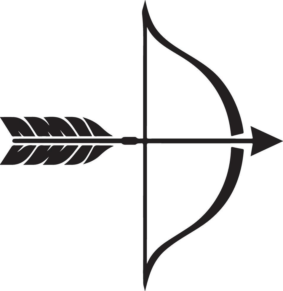 Beautiful Archery Illustration Silhouettes for Modern Spaces vector