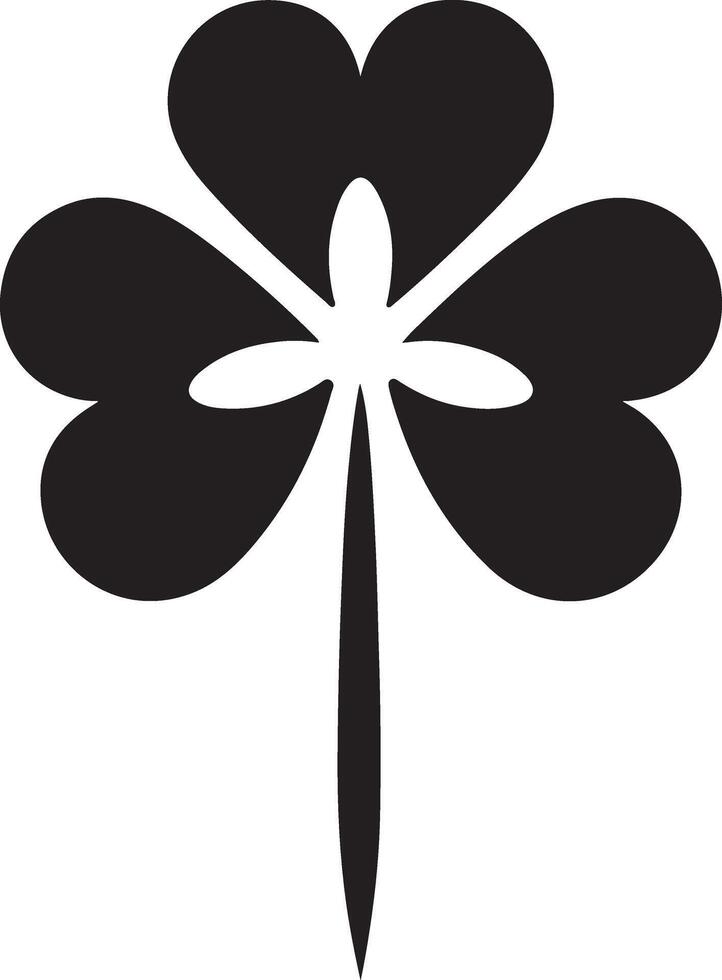 High-Quality Clover Silhouette Art for Creative Inspiration vector