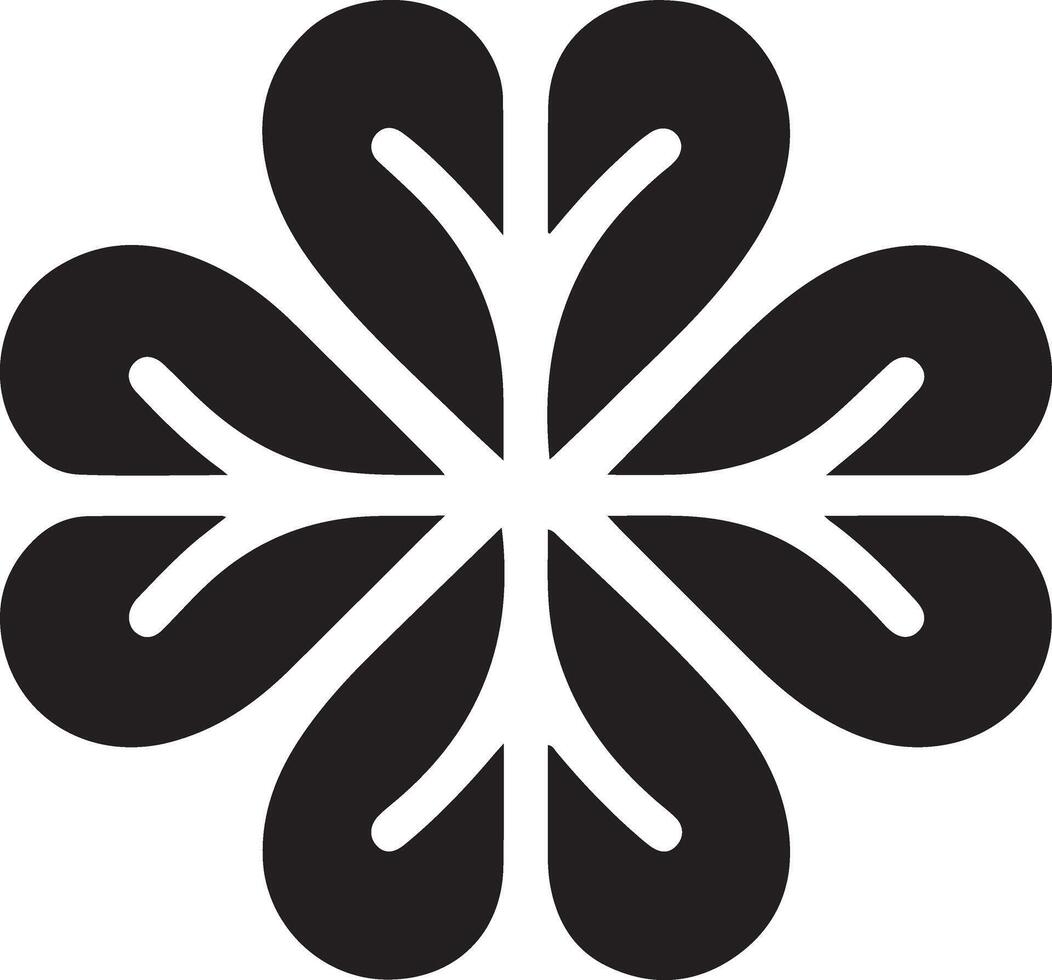 Elegant Clover Illustration Silhouette Perfect for Various Purposes vector