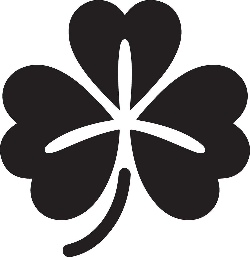 Versatile Clover Icon Illustration Silhouette for Branding Needs vector