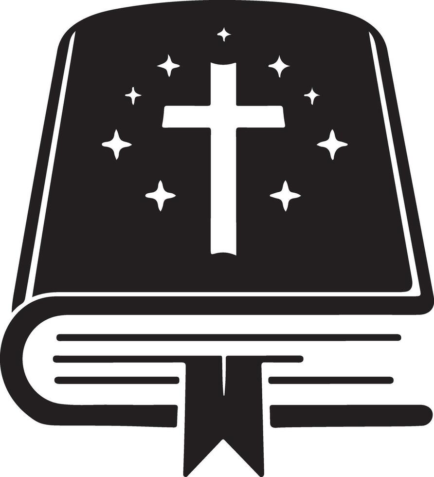 Vibrant Bible Icon Silhouettes Capturing Spiritual Essence in Art vector
