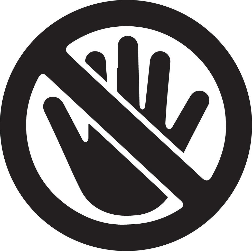 Hand Glyph Silhouette Illustration for Graphic Projects vector