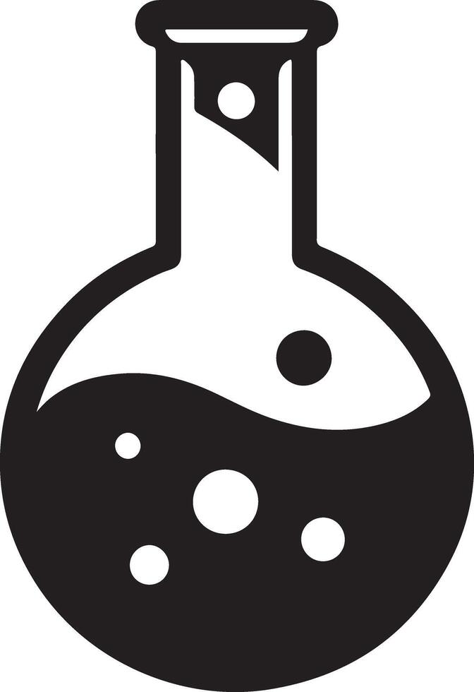 Stunning Chemical Flask Silhouette Art Ideal for Educational Settings vector