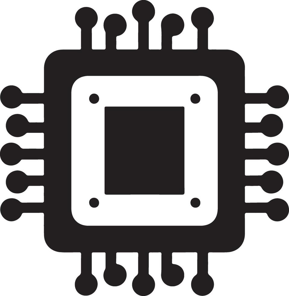 A Comprehensive Guide to CPU Icon Illustration Silhouette Art vector