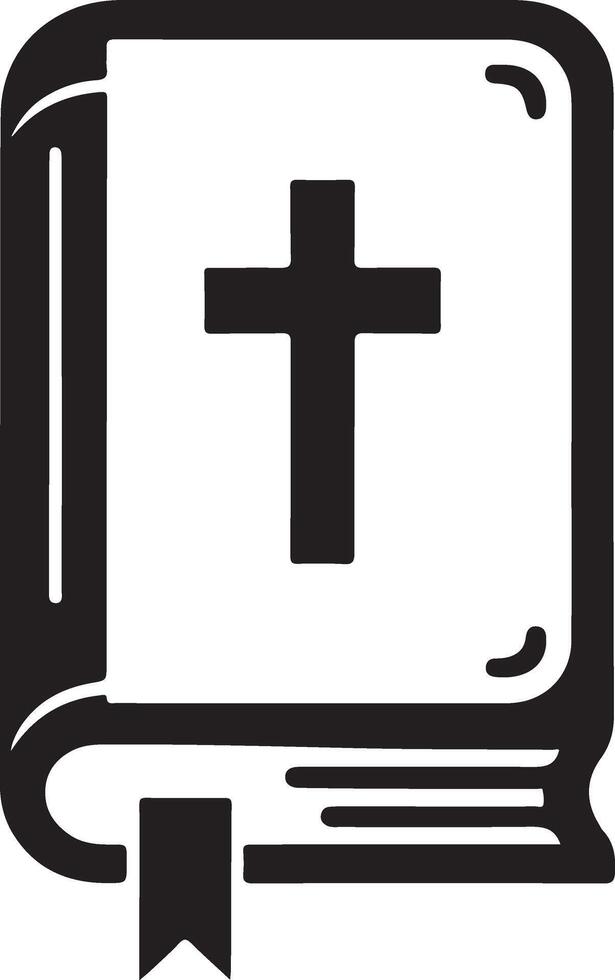 Creative Silhouette Art Depicting Bible Icon and Symbols vector